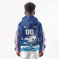 Custom Cape Verde 2026 World Football Kid Hoodie Blue Sharks Come On