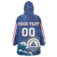 Custom Cape Verde 2026 World Football Kid Wearable Blanket Hoodie Blue Sharks Come On