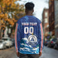 Custom Cape Verde 2026 World Football Long Sleeve Shirt Blue Sharks Come On