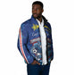 Custom Cape Verde 2026 World Football Padded Jacket Blue Sharks Come On