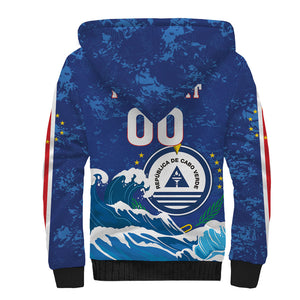 Custom Cape Verde 2026 World Football Sherpa Hoodie Blue Sharks Come On