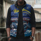 Custom Cape Verde 2026 World Football Sleeveless Puffer Jacket Blue Sharks Come On