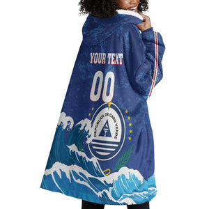 Custom Cape Verde 2026 World Football Wearable Blanket Hoodie Blue Sharks Come On