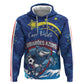 Custom Cape Verde 2026 World Football Zip Hoodie Blue Sharks Come On
