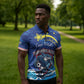 Custom Cape Verde 2026 World Football Zipper Polo Shirt Blue Sharks Come On