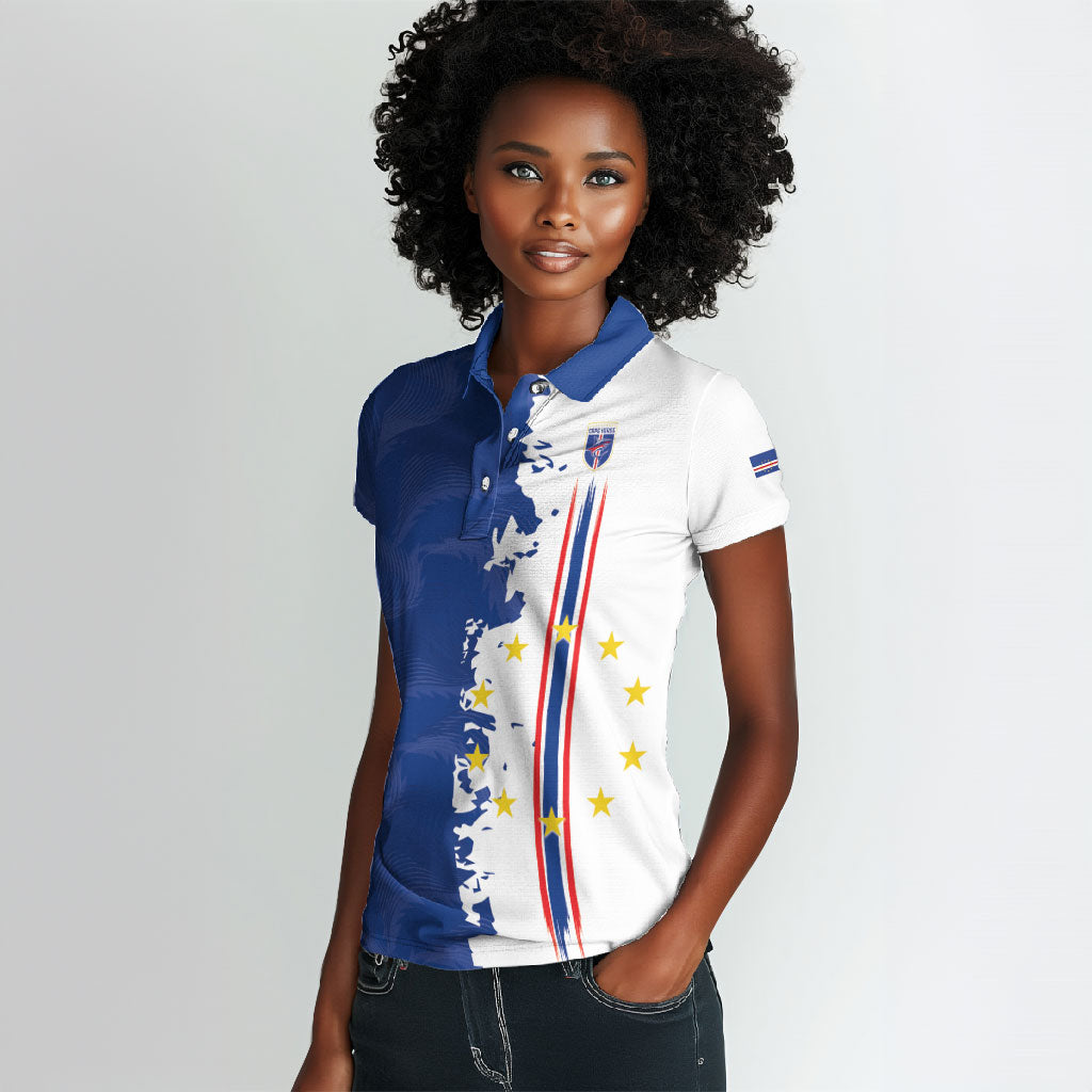 Personalized Cabo Verde 2026 Football Women Polo Shirt Crioulos Make History