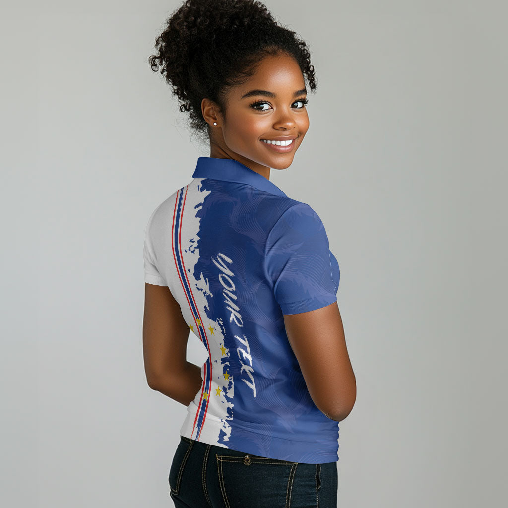 Personalized Cabo Verde 2026 Football Women Polo Shirt Crioulos Make History