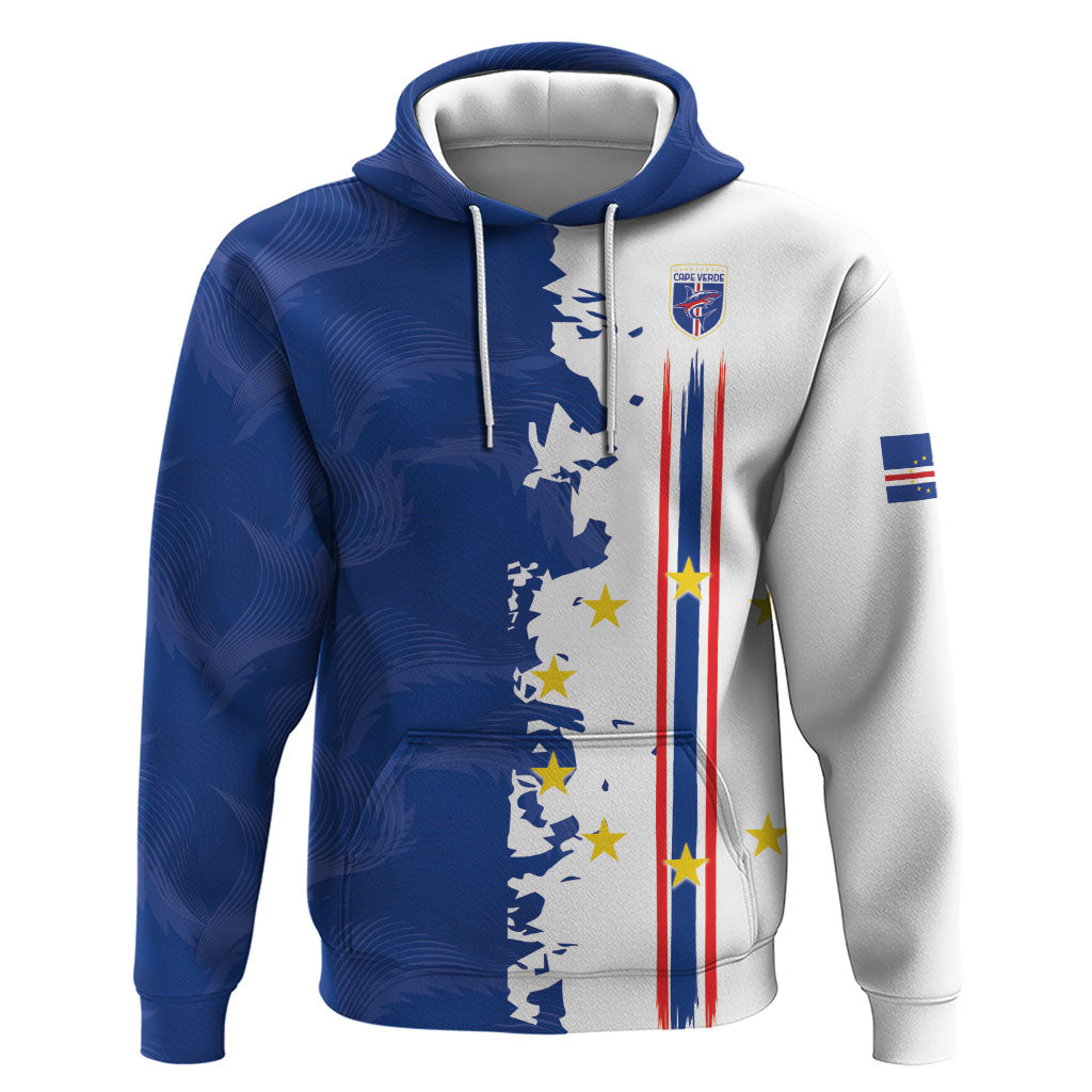 Personalized Cabo Verde 2026 Football Zip Hoodie Crioulos Make History