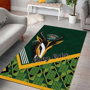 Rugby South Africa Area Rug Baby Boks Go Champions