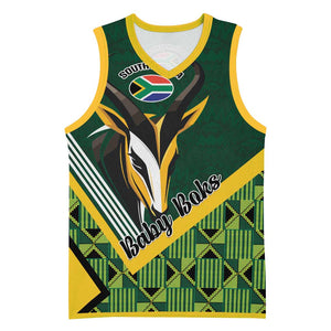 Custom Rugby South Africa Basketball Jersey Baby Boks Go Champions - African Pride