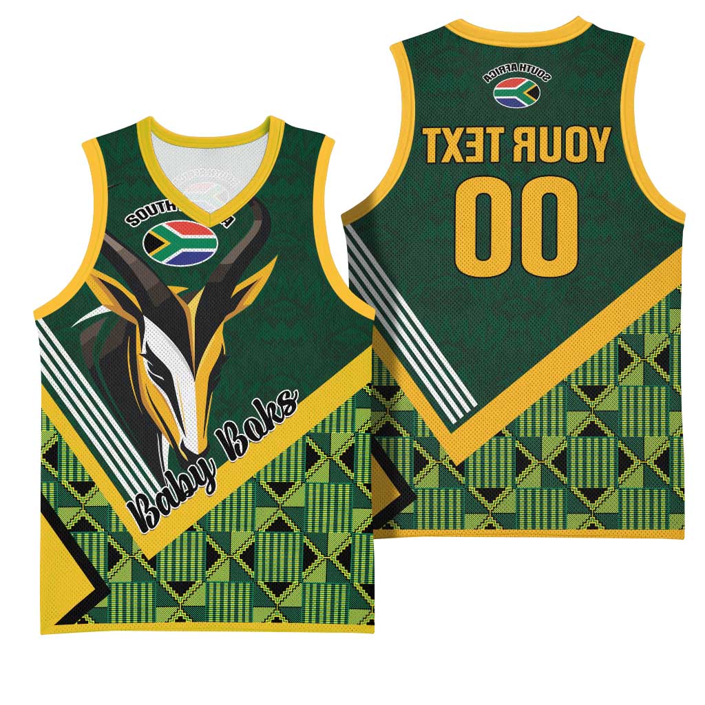 Custom Rugby South Africa Basketball Jersey Baby Boks Go Champions - African Pride