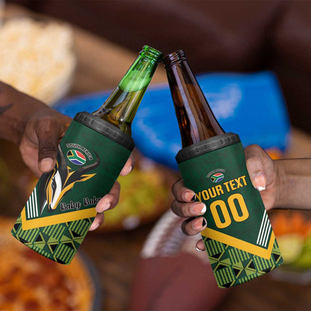 Custom Rugby South Africa 4 in 1 Can Cooler Tumbler Baby Boks Go Champions