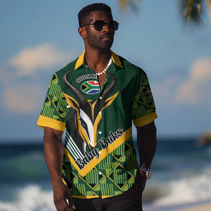 Custom Rugby South Africa Hawaiian Shirt Baby Boks Go Champions