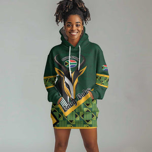 Custom Rugby South Africa Hoodie Dress Baby Boks Go Champions