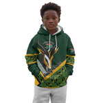 Custom Rugby South Africa Kid Hoodie Baby Boks Go Champions