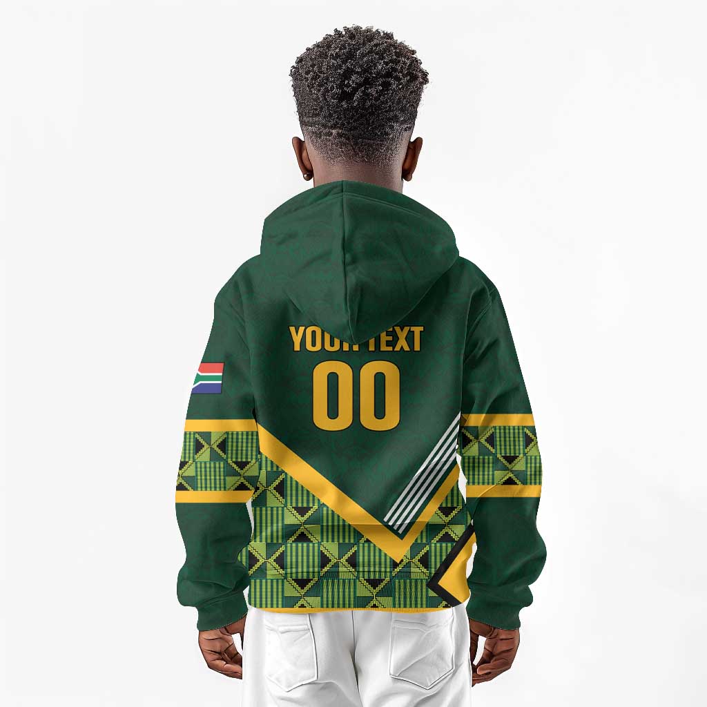 Custom Rugby South Africa Kid Hoodie Baby Boks Go Champions