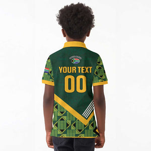 Custom Rugby South Africa Kid Polo Shirt Baby Boks Go Champions