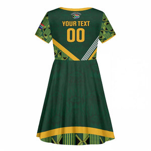 Custom Rugby South Africa Kid Short Sleeve Dress Baby Boks Go Champions