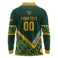 Custom Rugby South Africa Long Sleeve Polo Shirt Baby Boks Go Champions