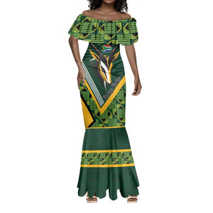 Custom Rugby South Africa Mermaid Dress Baby Boks Go Champions