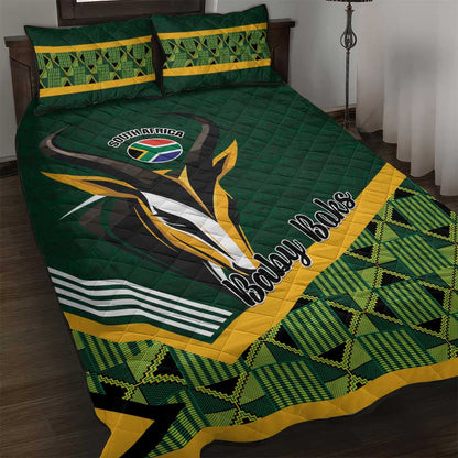Rugby South Africa Quilt Bed Set Baby Boks Go Champions