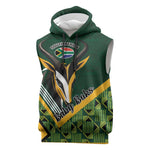 Custom Rugby South Africa Sleeveless Hoodie Baby Boks Go Champions - African Pride
