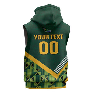 Custom Rugby South Africa Sleeveless Hoodie Baby Boks Go Champions - African Pride