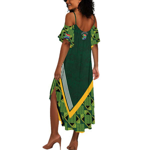 Custom Rugby South Africa Summer Maxi Dress Baby Boks Go Champions