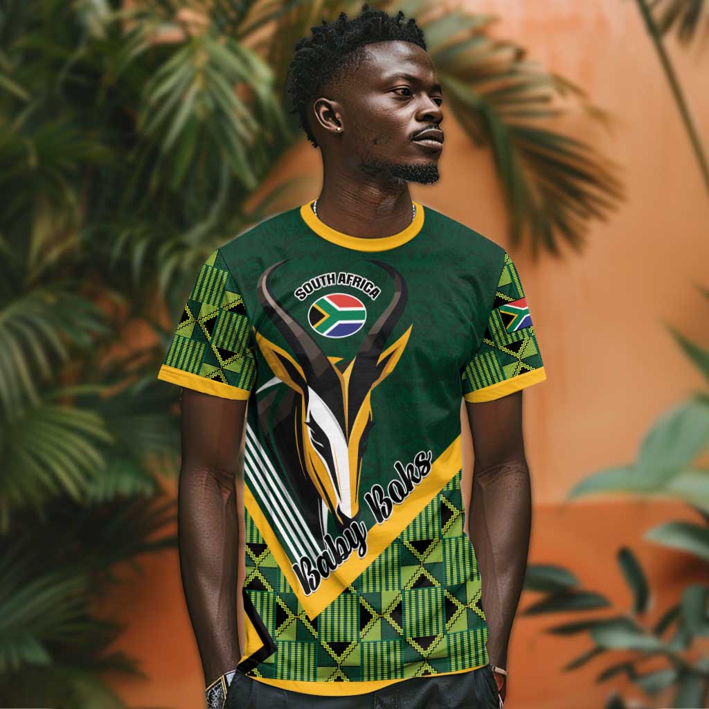 Custom Rugby South Africa T shirt Baby Boks Go Champions