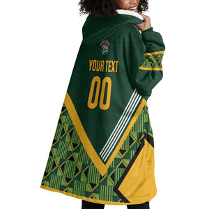Custom Rugby South Africa Wearable Blanket Hoodie Baby Boks Go Champions