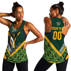 Custom Rugby South Africa Women Racerback Tank Baby Boks Go Champions