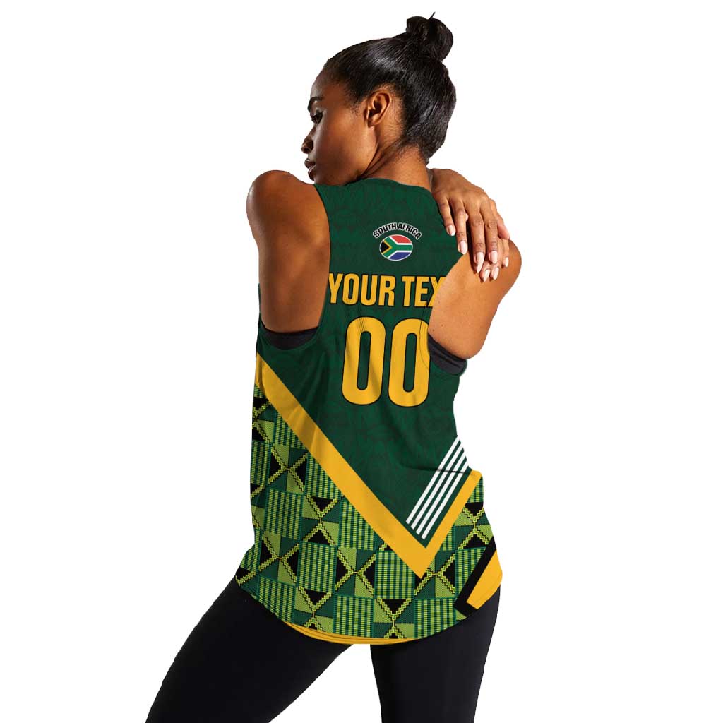 Custom Rugby South Africa Women Racerback Tank Baby Boks Go Champions