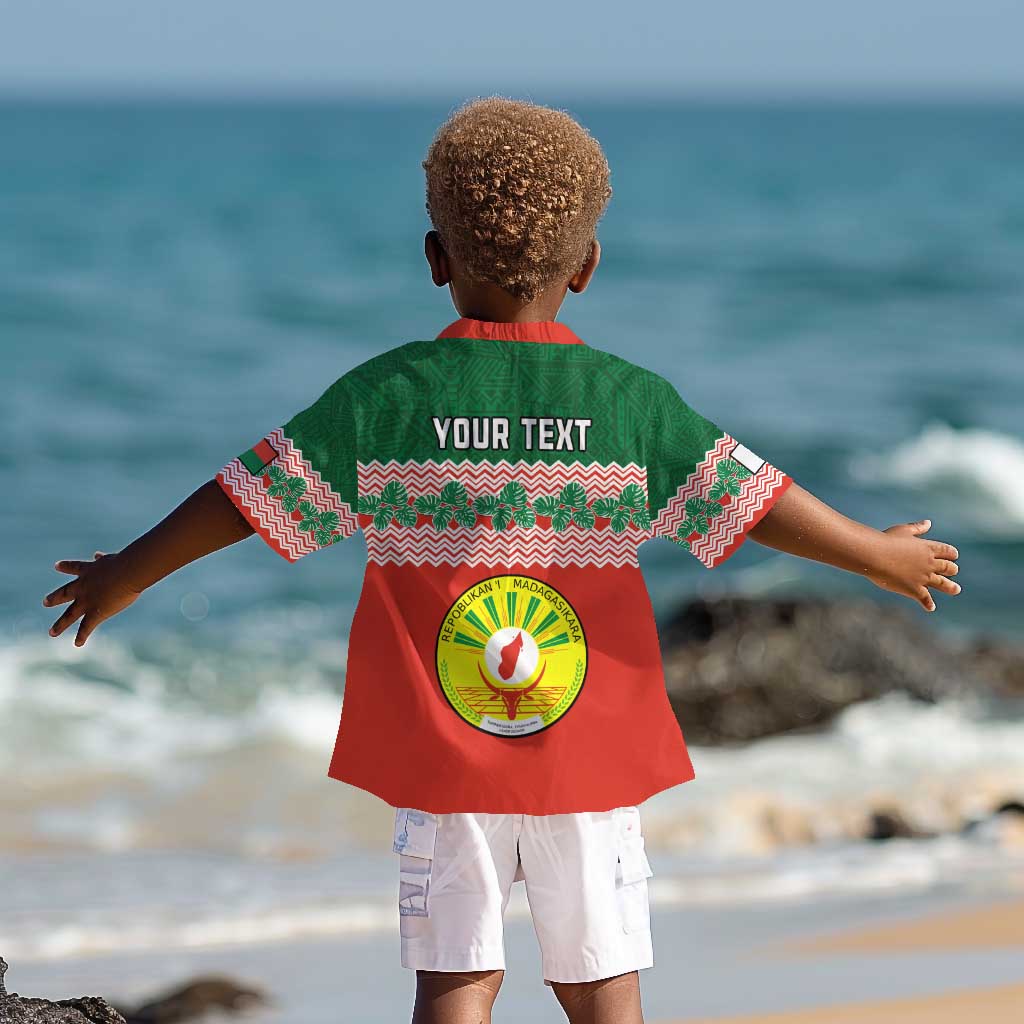 Personalized Madagascar Kid Hawaiian Shirt with Madagasikara Seal and Baobab African Pattern