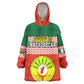 Personalized Madagascar KId Wearable Blanket Hoodie with Madagasikara Seal and Baobab African Pattern