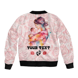 Happy Mother Day Bomber Jacket Mommy Est 2024