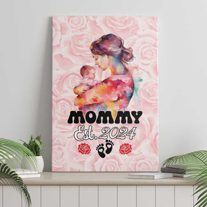 Happy Mother Day Canvas Wall Art Mommy Est 2024