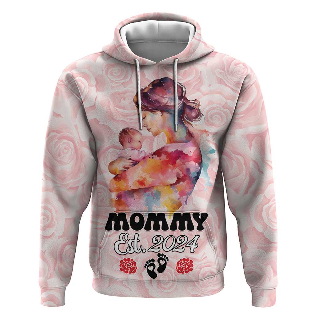 Happy Mother Day Hoodie Mommy Est 2024