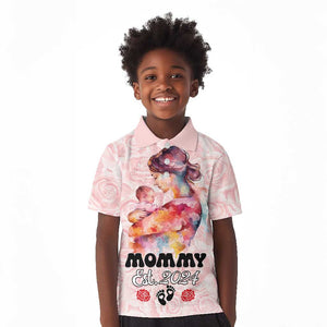 Happy Mother Day Kid Polo Shirt Mommy Est 2024