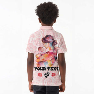 Happy Mother Day Kid Polo Shirt Mommy Est 2024