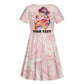 Happy Mother Day Kid Short Sleeve Dress Mommy Est 2024