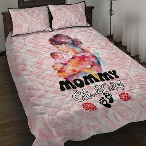 Happy Mother Day Quilt Bed Set Mommy Est 2024