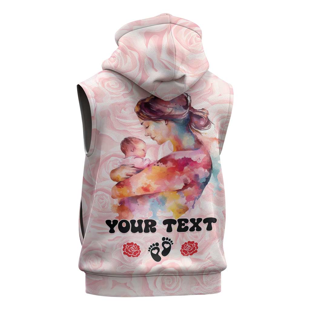 Happy Mother Day Sleeveless Hoodie Mommy Est 2024 - African Pride
