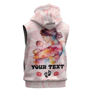Happy Mother Day Sleeveless Hoodie Mommy Est 2024 - African Pride