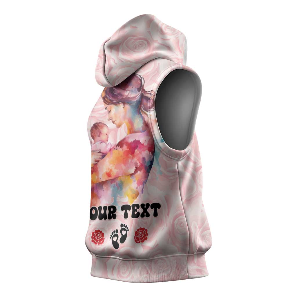 Happy Mother Day Sleeveless Hoodie Mommy Est 2024 - African Pride