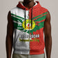 Personalized Madagascar Independence Day Sleeveless Zip Hoodie - 26 June, Baobab Mix African Pattern - African Pride