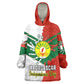 Personalized Madagascar Independence Day Wearable Blanket Hoodie - 26 June, Baobab Mix African Pattern