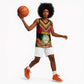 Angola Independence Day Basketball Jersey with Coat of Arms and Samakaka Pattern - African Pride