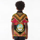 Angola Independence Day Kid Polo Shirt with Coat of Arms and Samakaka Pattern