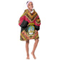 Angola Independence Day KId Wearable Blanket Hoodie with Coat of Arms and Samakaka Pattern