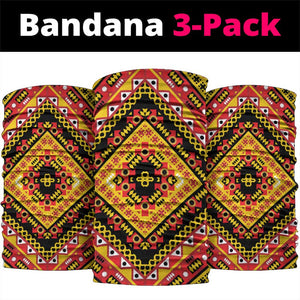 Angola Independence Day Neck Gaiter with Coat of Arms and Samakaka Pattern - African Pride